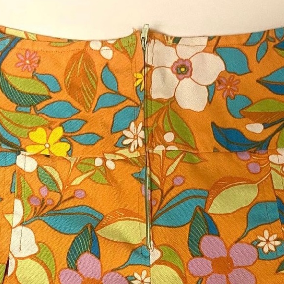 Urban Outfitters Orange Retro Mini Skirt | S - Picture 2 of 8